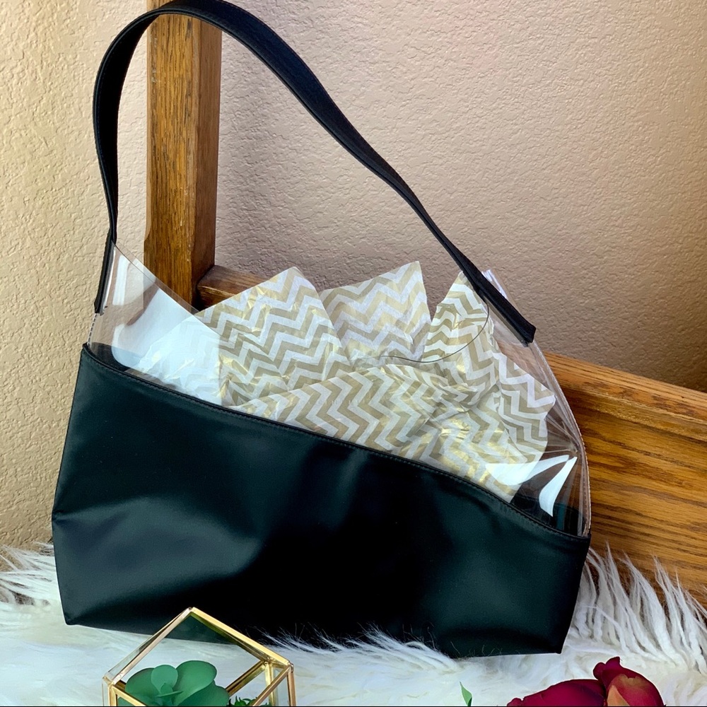 Coccinelle silk & clear Italian bag